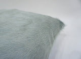 blue cowhide pillow