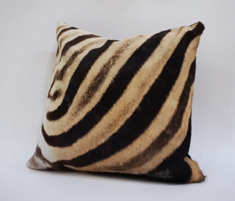 African Real Zebra Fur Pillow