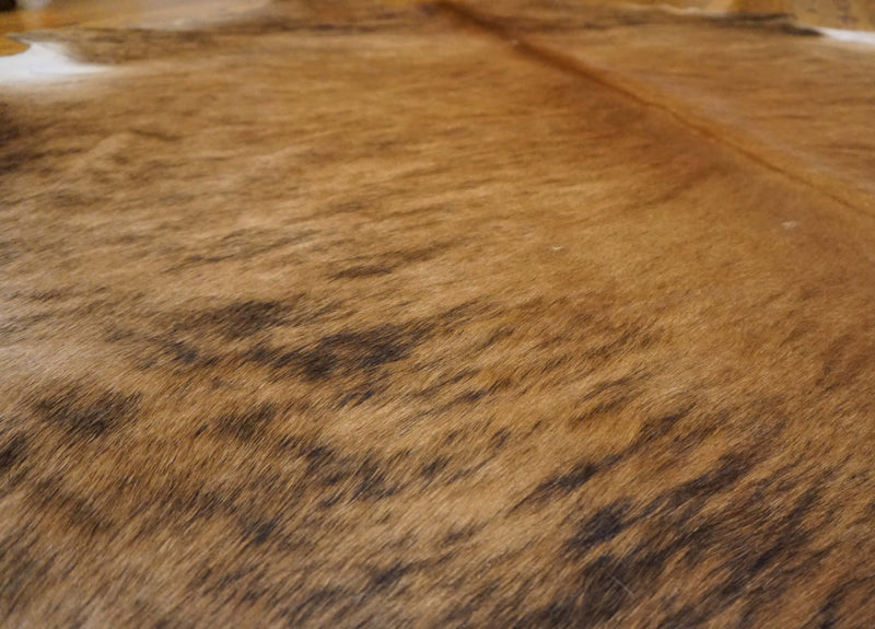 brown black brindle cowhide rug