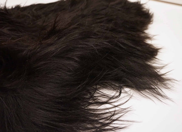 black icelandic sheepskin rug