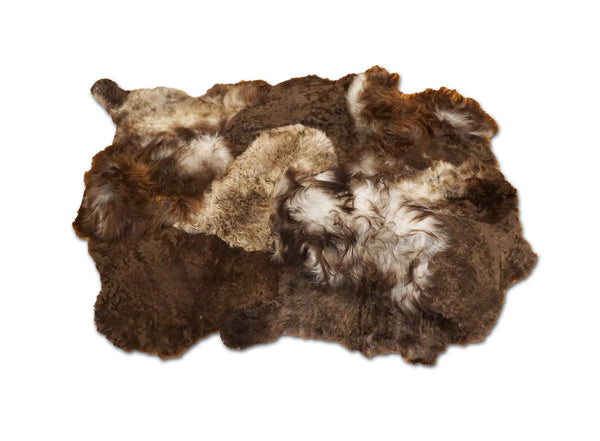 brown sheepskin rug