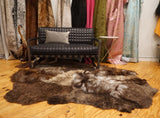 brown sheepskin rug