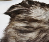 gray sheepskin fur rug