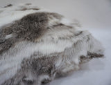 gray rabbit fur pillow