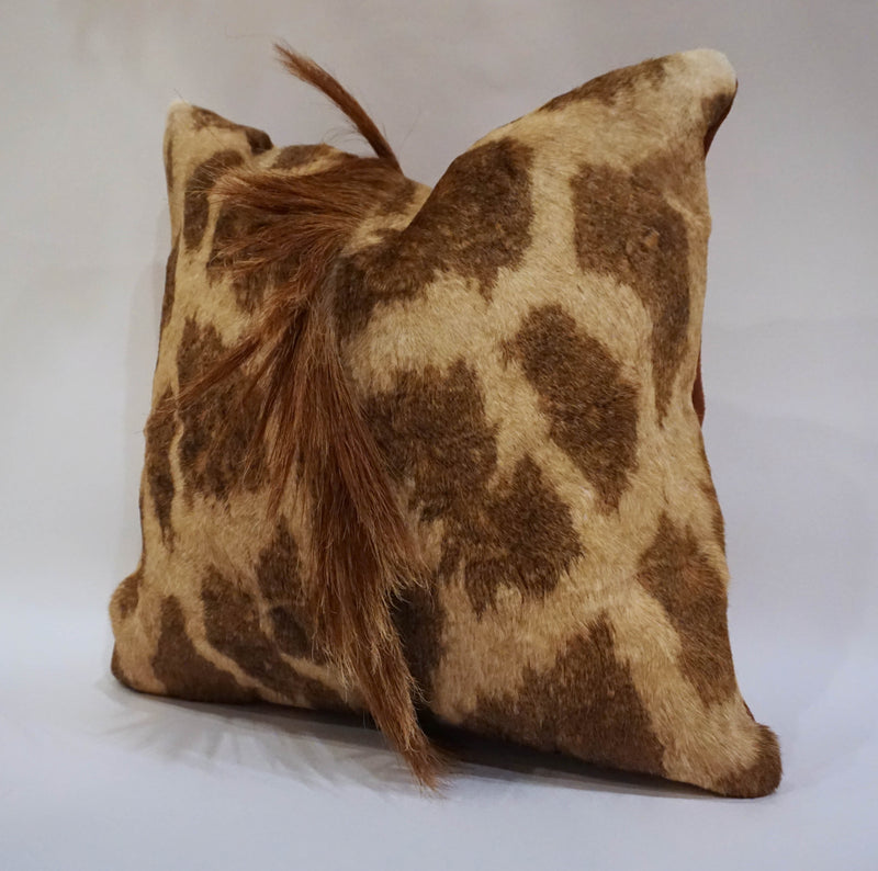 Real Giraffe Fur Pillow