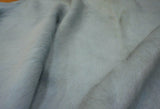 dyed light blue cowhide rug