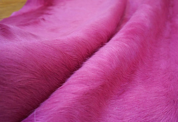 pink cowhide rug