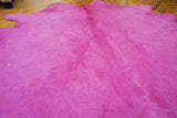 pink cowhide rug