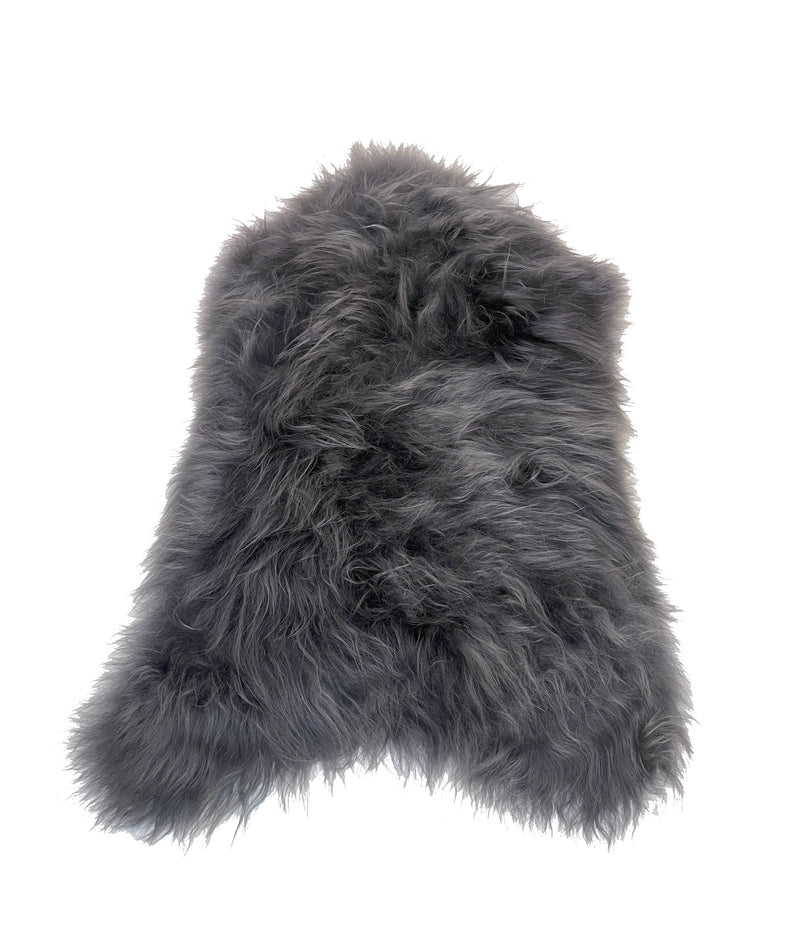 solid gray Icelandic sheepskin rug