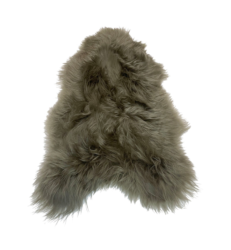 green Icelandic sheepskin rug